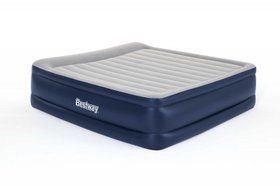 Односпальная надувная кровать Bestway 67692 (2.03 x 193 x 56 см) + Встроенный электронасос 220В Серый