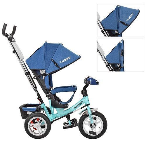 Детский велосипед три надувных колеса Turbotrike M 3115HAJ-15 Jeans Turquoise