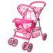 Коляска для кукол Melogo 9304 BWT / 025-4 Розовая с кружочками (54 x 34 x 55 см)