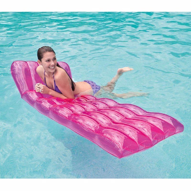 Пляжный надувной матрас для плавания Intex 58876 (191х81 см) Color Splash Lounges Розовый