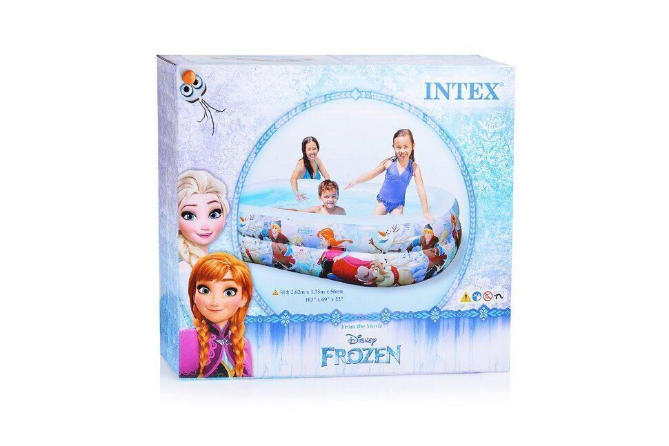 Детский надувной бассейн Intex 58469 Холодное сердце (262-175-56 см) Голубой