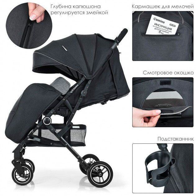 Детская прогулочная коляска-книжка EL CAMINO ME 1039L IDEA Shadow Gray
