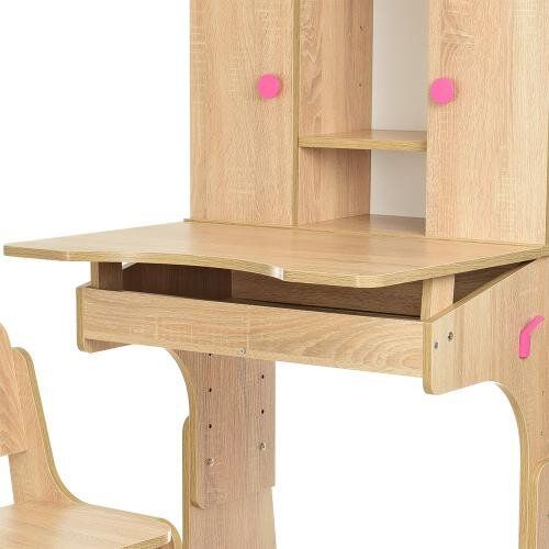 Парта Bambi W 903-9-1 Light wood / Crimson