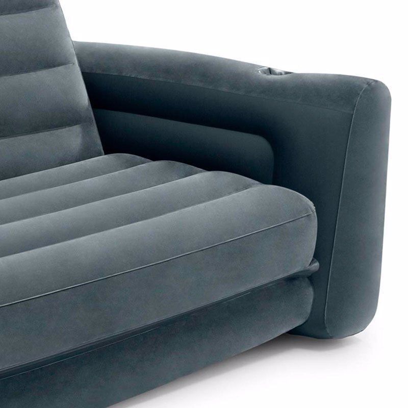 Надувной диван-трансформер Intex 66552 (203х224х66 см) Серый Pull-Out Sofa