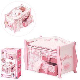 Игровая деревянная кровать для куклы DeCuevas 54421