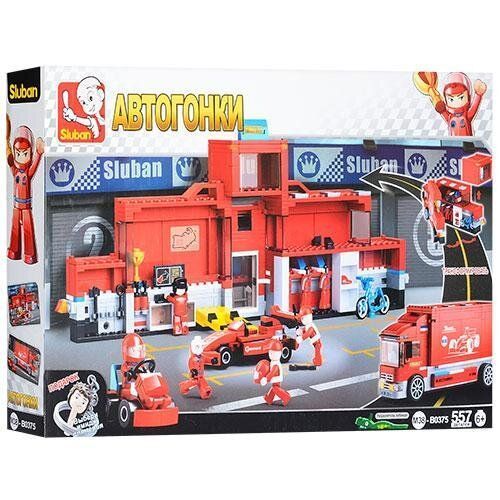 Конструктор для детей SLUBAN M38-B0375 гонки транспорт (557 деталей)