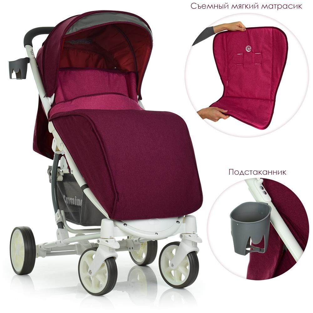 Коляска детская  EL Camino ME 1011L ZETA BURGUNDY RED