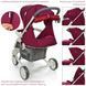 Коляска детская  EL Camino ME 1011L ZETA BURGUNDY RED