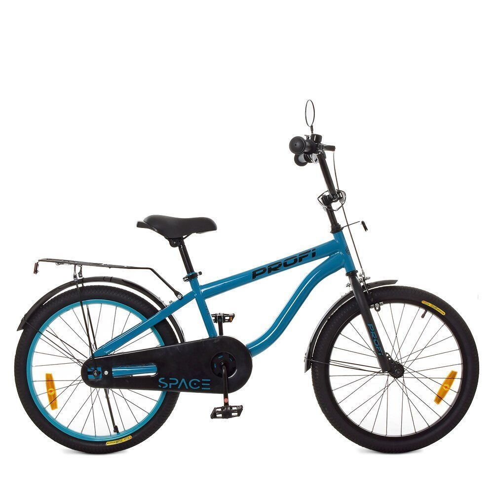 Велосипед для детей 20 дюймов Profi T20151-1 Space Синий + Зеркало + Наклейки