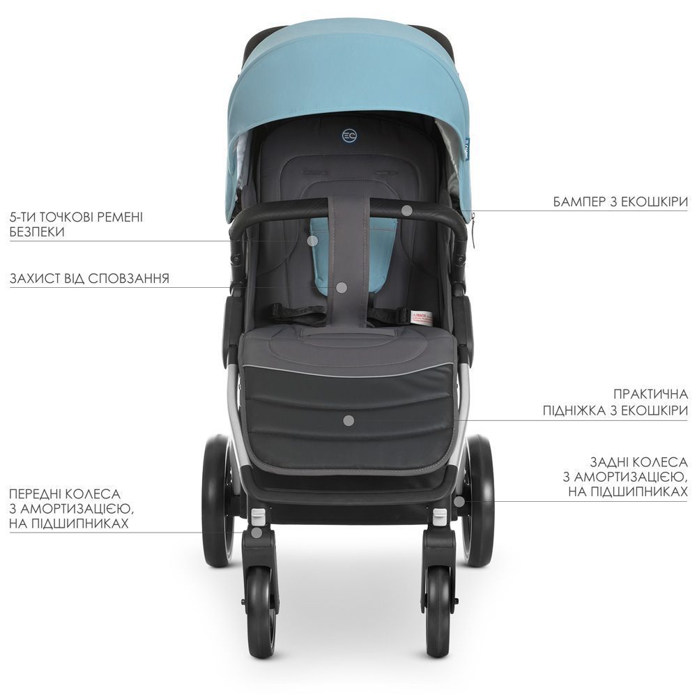 Коляска детская ME 1053 DYNAMIC v.2 Brittany Blue Синий