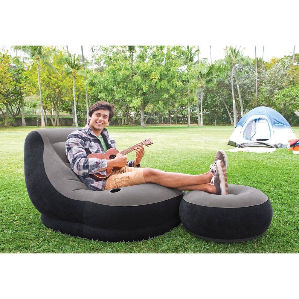 Надувное кресло Intex 68564 с пуфиком (99 x 1.30 x 76 см) Ultra Lounge