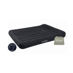 Двуспальный надувной матрас Intex 66781 + встроенный электронасос 220V Pillow Rest Classic Bed With Built-In Electric Pump (152х203x23 см)