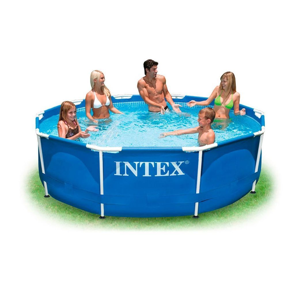 Круглый каркасный бассейн Intex 28200 Интекс 56997 Metal Frame Pool (305х76 см)