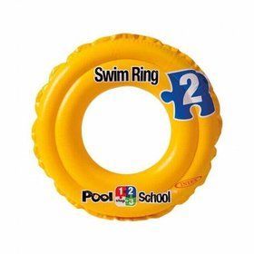 Детский надувной круг Intex 58231 (51 см) Deluxe Swim Ring Pool School Step Желтый