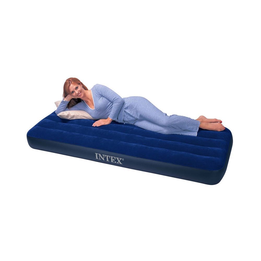 Односпальный надувной матрас Intex 68950 Classic Downy Bed (76х191x22 см)