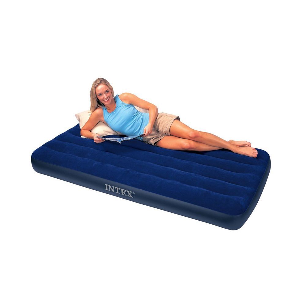 Односпальный надувной матрас Intex 68757 Classic Downy Bed (99х191x22 см)