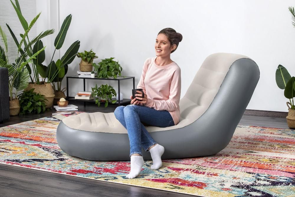 Надувное кресло Bestway 75064-1 Chaise Sports Lounger (84x165x79 см) Серый