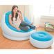 Надувное кресло Intex 68572 с пуфиком (1.04 x 1.09 x 71 см) Голубой Cafe Chaise Chair
