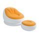 Надувное кресло Intex 68572 с пуфиком (1.04 x 1.09 x 71 см) Оранжевый Cafe Chaise Chair
