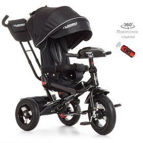 Колясочный трехколесный велосипед Turbotrike M 4060-20 Черный