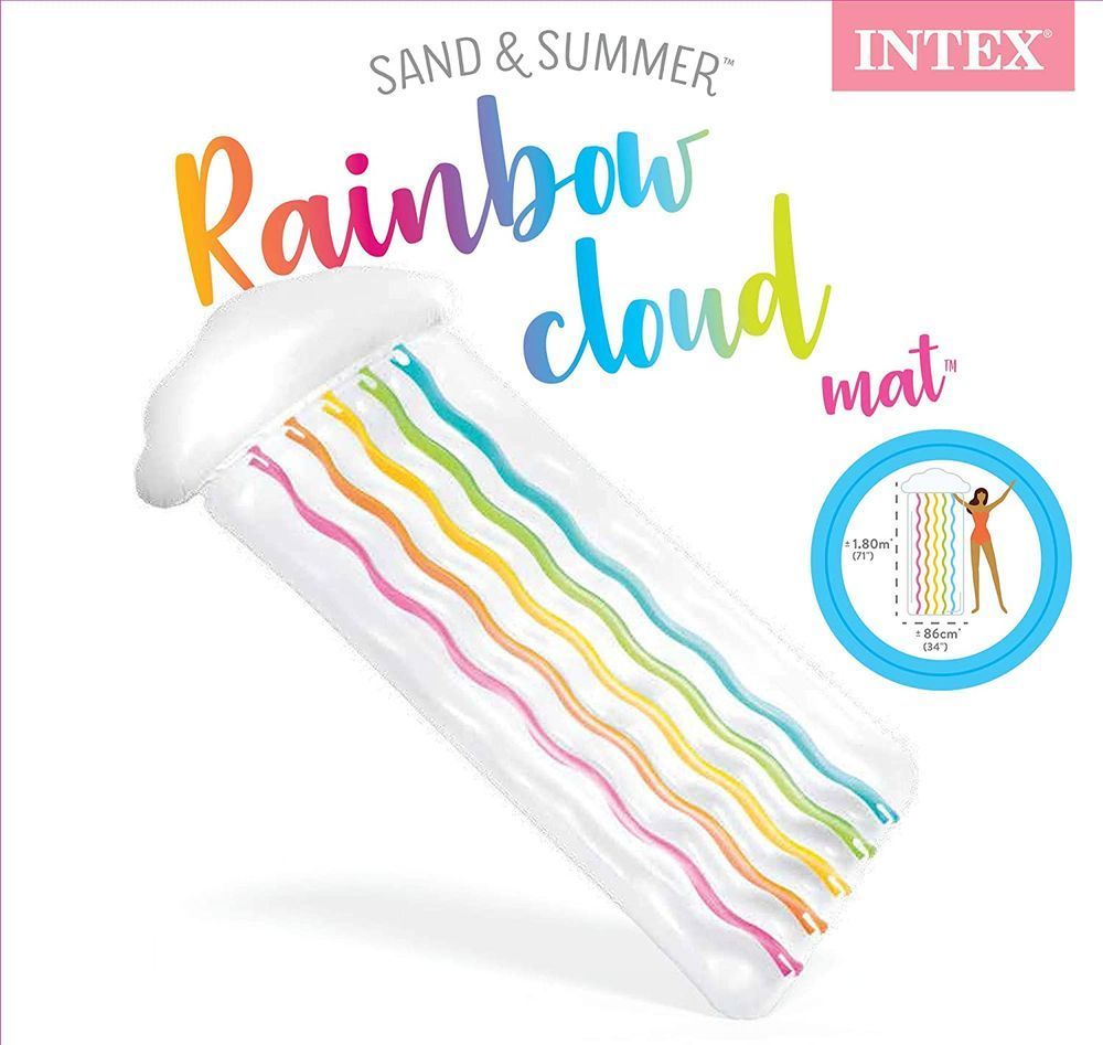 Надувной матрас для плавания Intex 56804 (198 x 91 см) Радужная тучка
