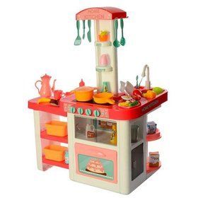 Большая детская игровая кухня Limo Toy 889-63-64 на 55 предметов Розовая