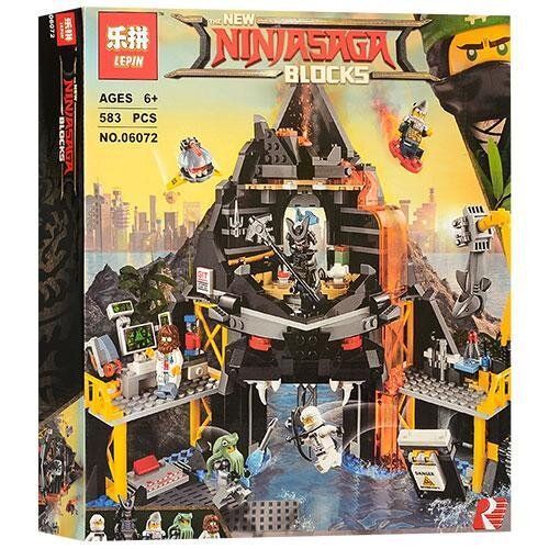 Конструктор Lepin 06072 Логово Гармадона в жерле вулкана (583 деталей). Аналог Lego Ninjago Movie