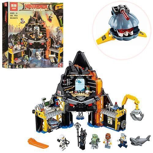 Конструктор Lepin 06072 Логово Гармадона в жерле вулкана (583 деталей). Аналог Lego Ninjago Movie