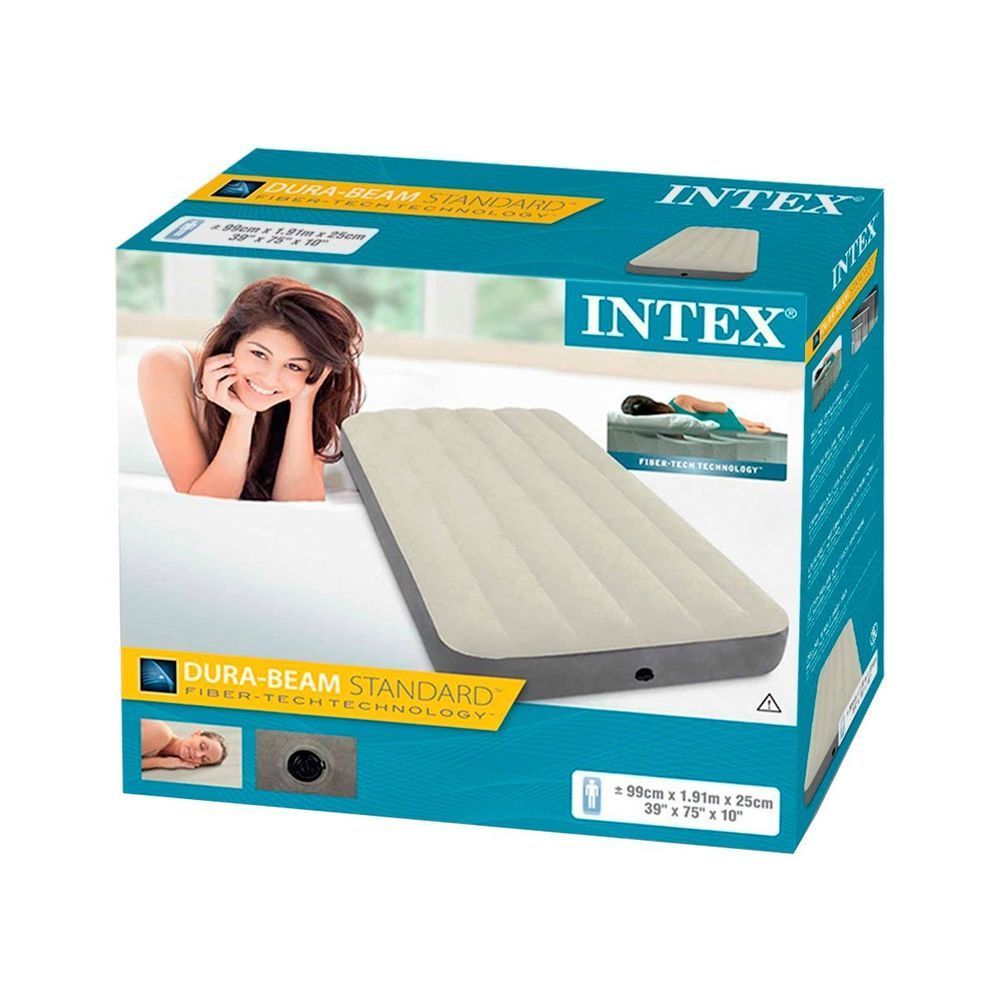 Односпальный надувной матрас Intex 64101 (99 x 1.91 x 25 см) Deluxe Single-High Airbed