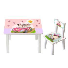 Столик Bambi Девочка и автоBSM2K-09 Pink / Green