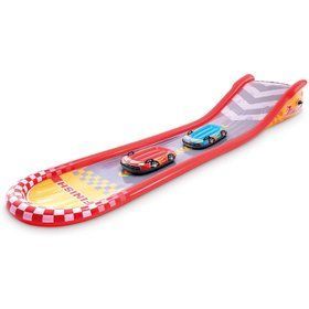 Детский надувной игровой центр - водная горка Intex 57167 (561х119х76 см) Racing Fun Slide горка с 2 машинками