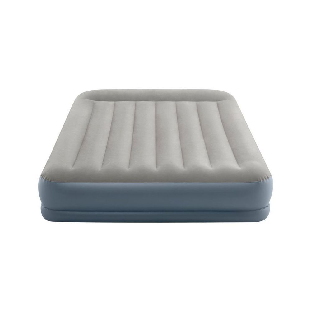 Двуспальная надувная кровать Intex 64118 (1.52 x 2.03 x 30 см) Pillow Rest Mid-Rise Airbed + Встроенный электронасос 220В