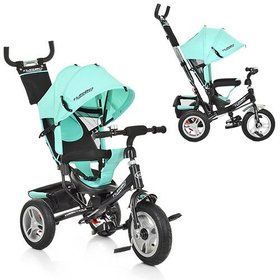 Трехколесный колясочный велосипед TurboTrike M 3113A-15 Бирюзовый