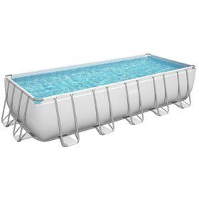 Прямоугольный каркасный бассейн Bestway 5611Z Power Steel (640х274х132 см) + картриджный насос, лестница, тент