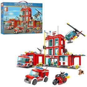 Конструктор Sembo SD603037 Пожарный участок (908 деталей)