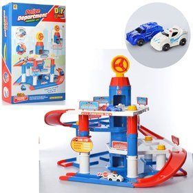 Детский Игровой Гараж 866-30 Полиция (3 Уровня Парковки, Машинки)﻿