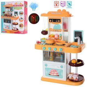 Игровой набор Кухня LIMO TOY 889-163-164 Оранжевая (с функцией пара)