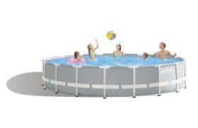 Каркасный бассейн Intex 26756 (610х132 см) с насосом Prism Frame Серый