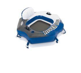 Надувной круг-шезлонг "River Run Connect" Intex 58854 (130х126 см) с ручками Синий