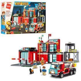 Конструктор Fire Rescue Qman 2808 Пожарная часть (523 детали)