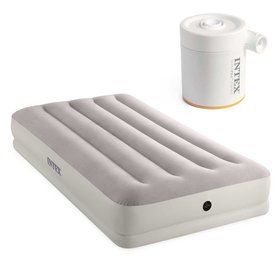 Односпальный надувной матрас Intex 64177 (99х191х30 см) Prestige с USB насосом 5V
