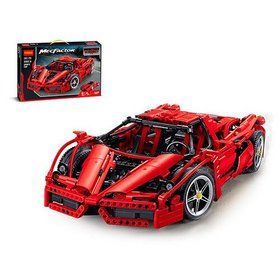 Конструктор Decool 3382A-B КРАСНАЯ машина 1367 деталей
