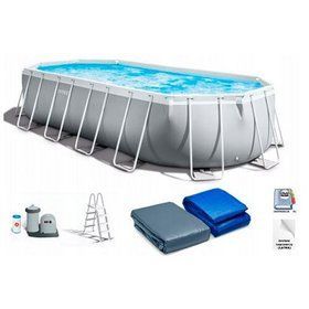 Каркасный бассейн Intex 26798 (610х305х122 см) с насосом Prism Frame Серый