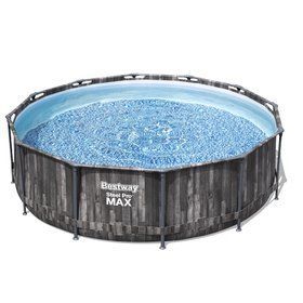 Круглый каркасный бассейн Bestway 5614Z (427х100 см) Wood Style Frame Pool