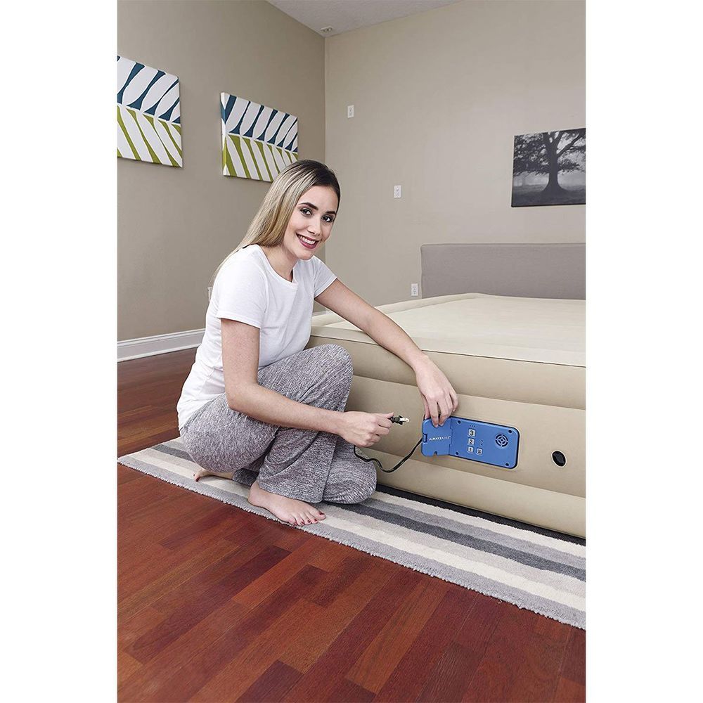 Двуспальная надувная кровать Bestway 69032 (2.03 x 1.52 x 43 см) Alwayzaire Fortech Airbed + Встроенный электронасос 220В