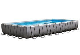 Каркасный бассейн Intex 26374 (975х488х132 см) с насосом Ultra Frame Серый