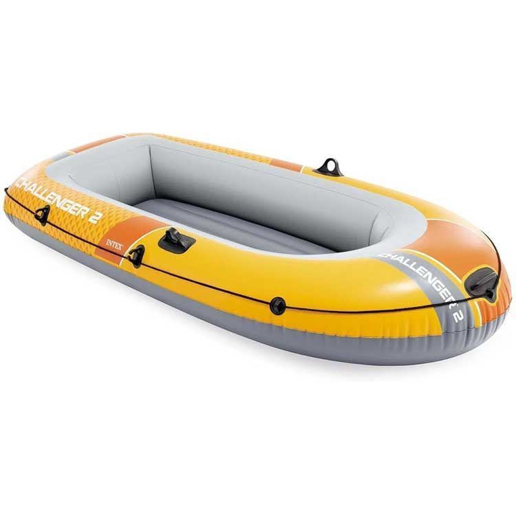 Двухместная надувная лодка Intex 66312 (236 х 114 х 41 см) Challenger 2 Set + Пластиковые весла и ручной насос